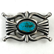 Load image into Gallery viewer, Vintage Sandcast Buckle With Blue Gem
