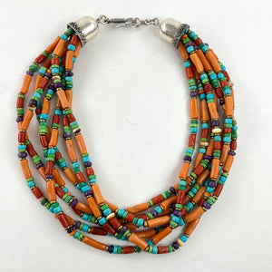 Seven Strand Coral Choker<br>By Don Lucas