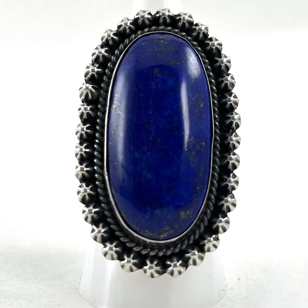 Large Lapis Ring<br>By Happy Piasso<br>Size: 8