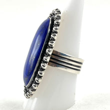 Load image into Gallery viewer, Large Lapis Ring&lt;br&gt;By Happy Piasso&lt;br&gt;Size: 8
