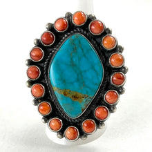 Load image into Gallery viewer, Turquoise Satellite Ring&lt;br&gt;By Anthony Skeets&lt;br&gt;Size: 9
