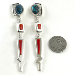 Bisbee & Coral Earrings<br>By Don Supplee