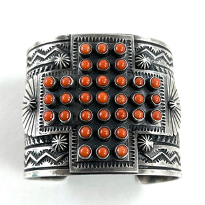 Wide Coral Cuff<br>By Sunshine Reeves