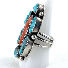 Load image into Gallery viewer, Coral &amp; Turquoise&lt;br&gt;By Orville Tsinnie&lt;br&gt;Size: 9.5
