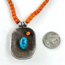 Load image into Gallery viewer, Coral &amp; Kingman Necklace&lt;br&gt;By Pat Bedoni
