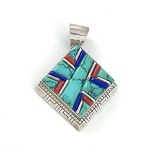 Load image into Gallery viewer, Solid Inlay Pendant&lt;br&gt;By Alvin Tyler Begay
