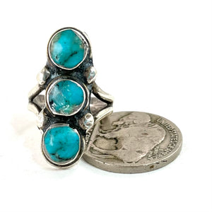 Vintage Three Stone Ring<br>Size: 5