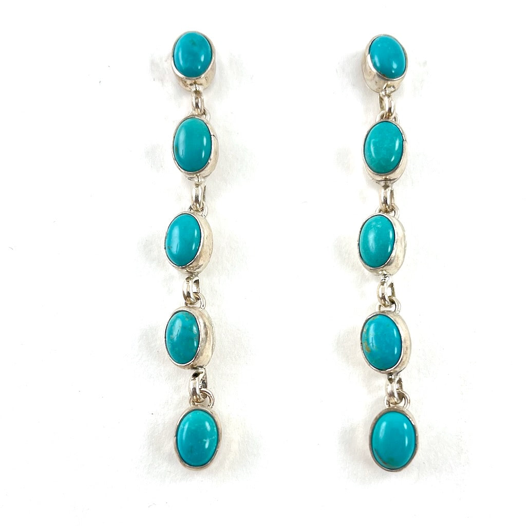 Five Stone Drop Earrings