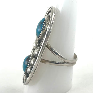 Two Stone Snake Ring<br>Size: 9.5