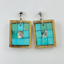 Load image into Gallery viewer, Vintage Inlaid Cottonwood Earrings
