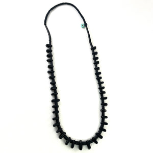 Natural Jet Tab Necklace<br>By Cheyenne Grabiec