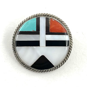 Vintage Zuni Sunface Pin