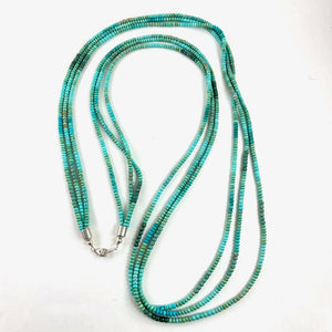 60" Triple Strand Turquoise Beads