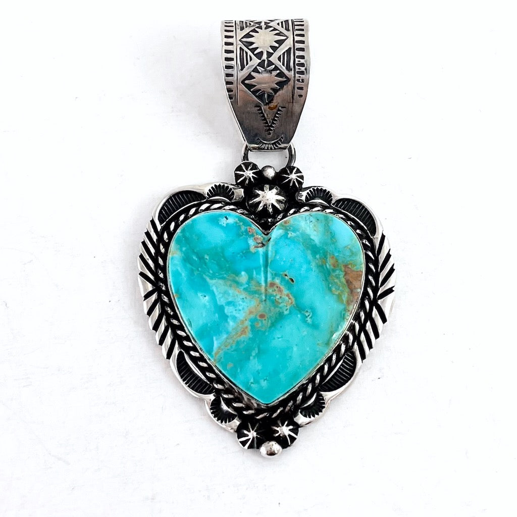 Kingman Heart Pendant<br>By Rick Werito