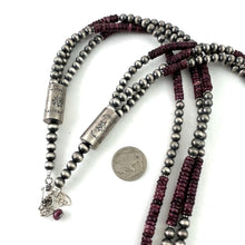 Load image into Gallery viewer, Purple Spiny Oyster With Sterling Beads
