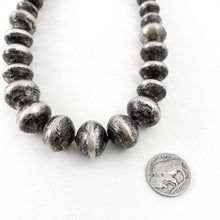 Load image into Gallery viewer, Vintage Silver Beads&lt;br&gt;By Della &amp; Presley Curley&lt;br&gt;28&quot;
