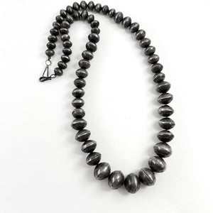 Heavy Vintage Sterling Beads<br>27"
