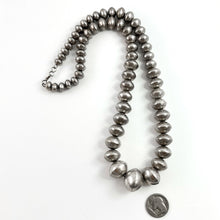 Load image into Gallery viewer, Vintage Plain Silver Beads&lt;br&gt;23&quot;
