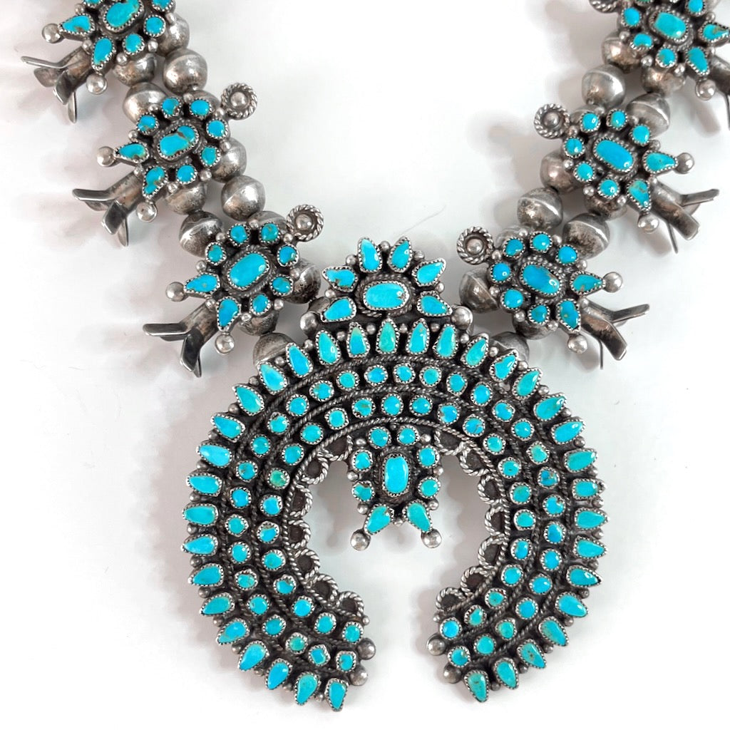 Vintage Petit Point Squash Necklace