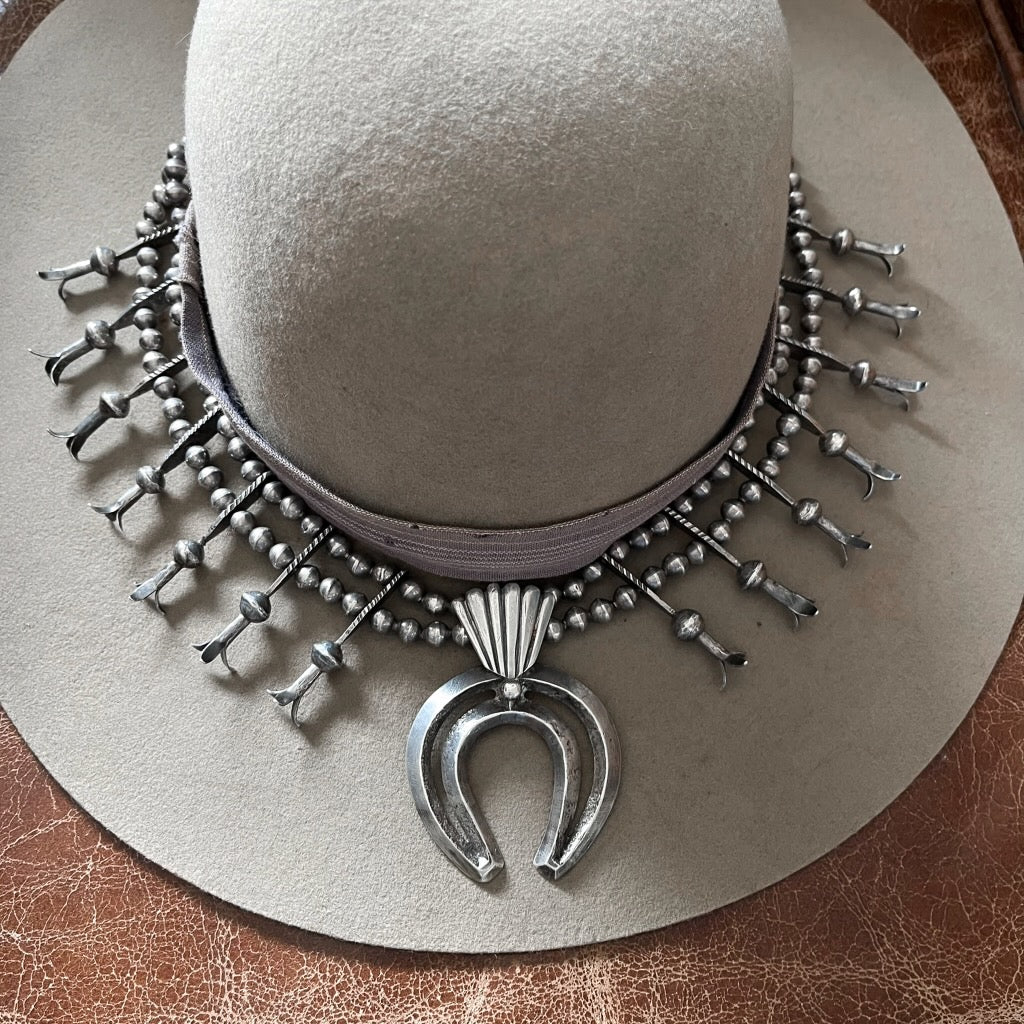 Vintage Sterling Silver Squash Necklace