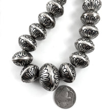 Load image into Gallery viewer, Vintage Sterling Silver Beads&lt;br&gt;33&quot; long
