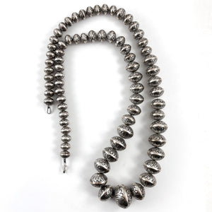 Vintage Sterling Silver Beads<br>33" long