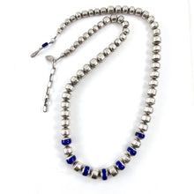 Load image into Gallery viewer, Sterling &amp; Lapis Necklace&lt;br&gt;By Sherri Hale
