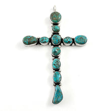 Load image into Gallery viewer, Large Turquoise Cross<br>By F. Sandoval

