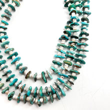 Load image into Gallery viewer, Long Three Strand Turquoise Necklace<br>By Matthew Yatsayte
