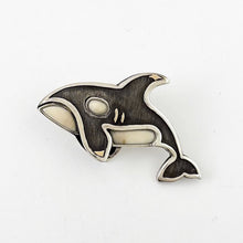 Load image into Gallery viewer, Killer Whale Pin/Pendant<br>By Dawn Wallace
