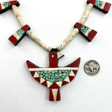 Load image into Gallery viewer, Vintage Battery Bird Necklace

