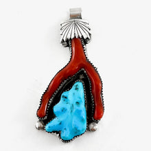 Load image into Gallery viewer, Coral &amp; Carved Sleeping Beauty<br>By Robert &amp; Bernice Leekya
