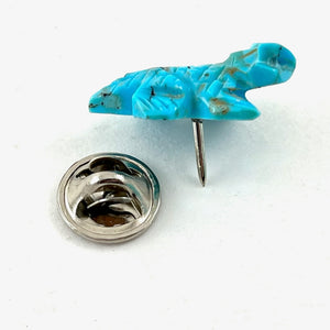 Turquoise Horned Toad Tie Tack<br>By Chris McCabe
