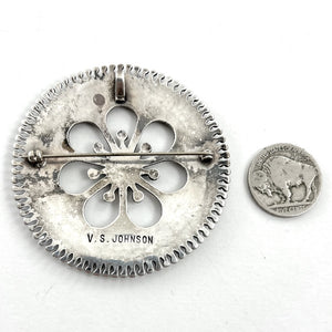 Vintage Petit Point Pin/Pendant<br>By Vincent Johnson