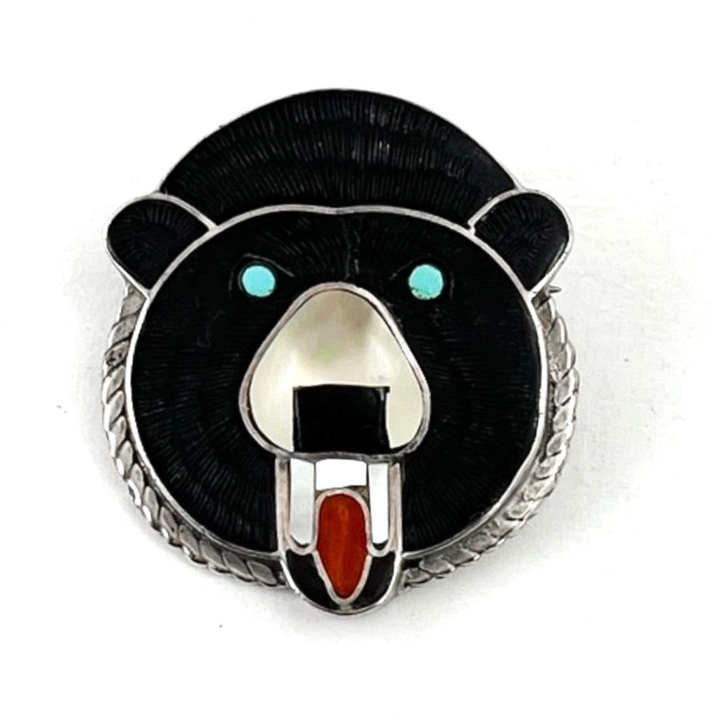 Grizzly Bear Pin/Pendant<br>By Paul Peyketewa Jr.