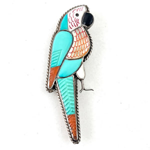 Parrot Pin/Pendant<br>By Leland Peyketewa