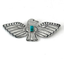 Load image into Gallery viewer, Great Old Thunderbird Pin/Blue Gem
