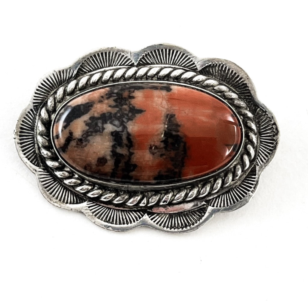 Vintage Petrified Wood Pin