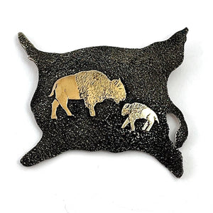 Silver With 14kt<br>By Michael Little Elk
