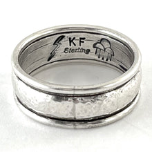 Load image into Gallery viewer, Hammered Silver Ring&lt;br&gt;By Kyle Francisco&lt;br&gt;Size: 12

