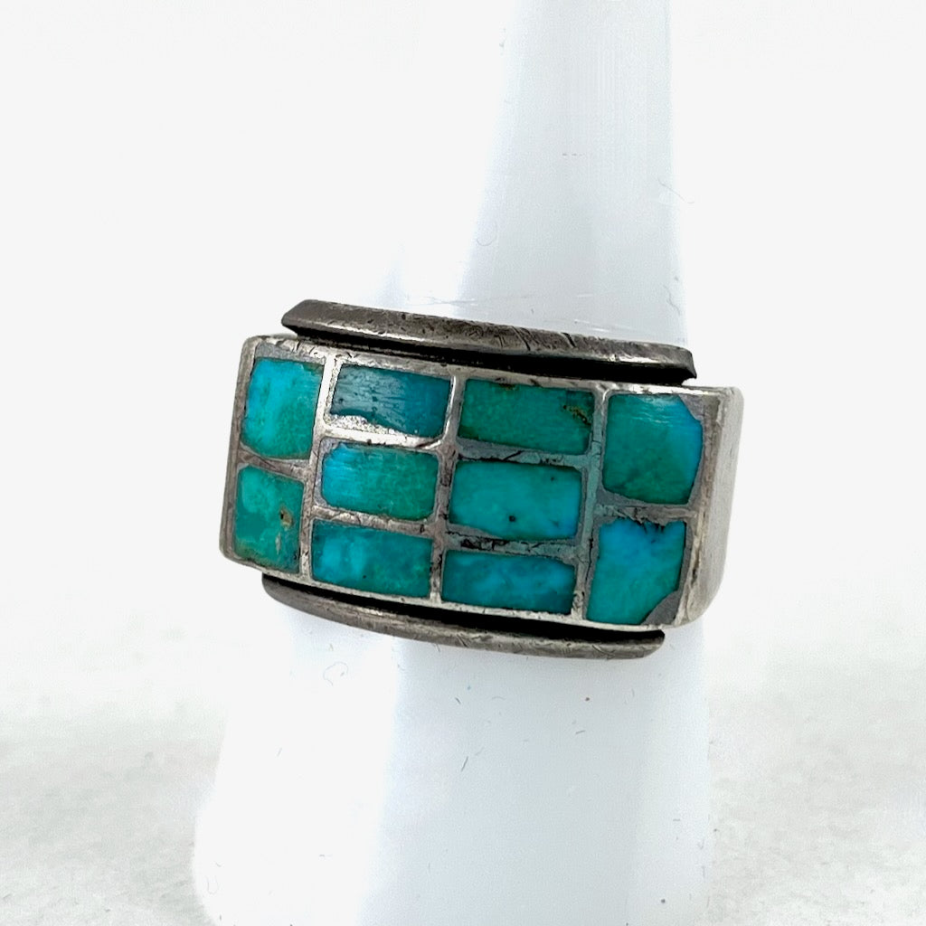 Vintage Inlay Ring<br>Size: 10