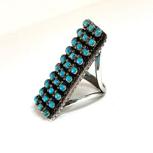 Ten Row Petit Point Ring<br>Size: 5.5