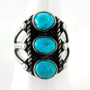 Vintage Three Stone Ring<br>Size: 8.5