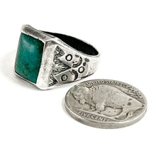 Load image into Gallery viewer, Old Square Stone Ring&lt;br&gt;Size: 10.5
