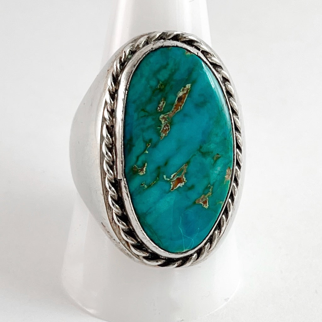 Vintage Blue Gem Ring<br>Size: 11