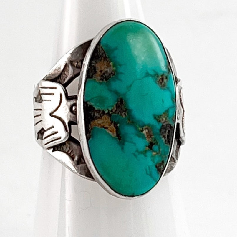 Vintage Ring With Thunderbirds<br>Size: 5.5