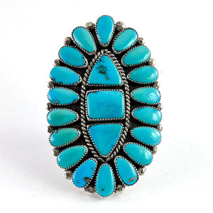 Sleeping Beauty Cluster Ring<br>Size: 10<br>Ondelacy