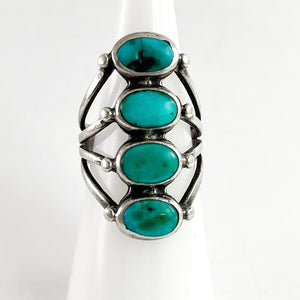 Four Stone Stack Ring<br>Size: 6