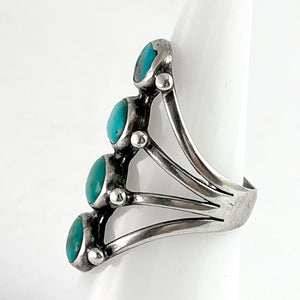 Four Stone Stack Ring<br>Size: 6