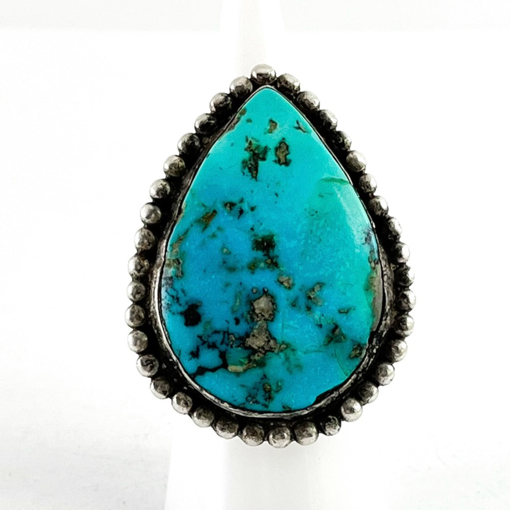 Large Turquoise Raindrop<br>Size: 8